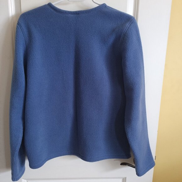 Women's Accent Collection Snowman Design Fleece Zippered Jacket Size Medium - Picture 2 of 7